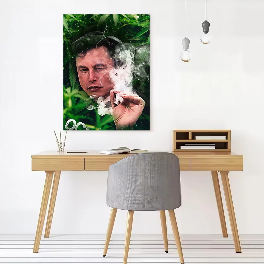 Elon Musk Printed Canvas Wall Art Customizable Paintings Poster Perfect Gift for Modern Living Room Pictures Home Decor Luxury