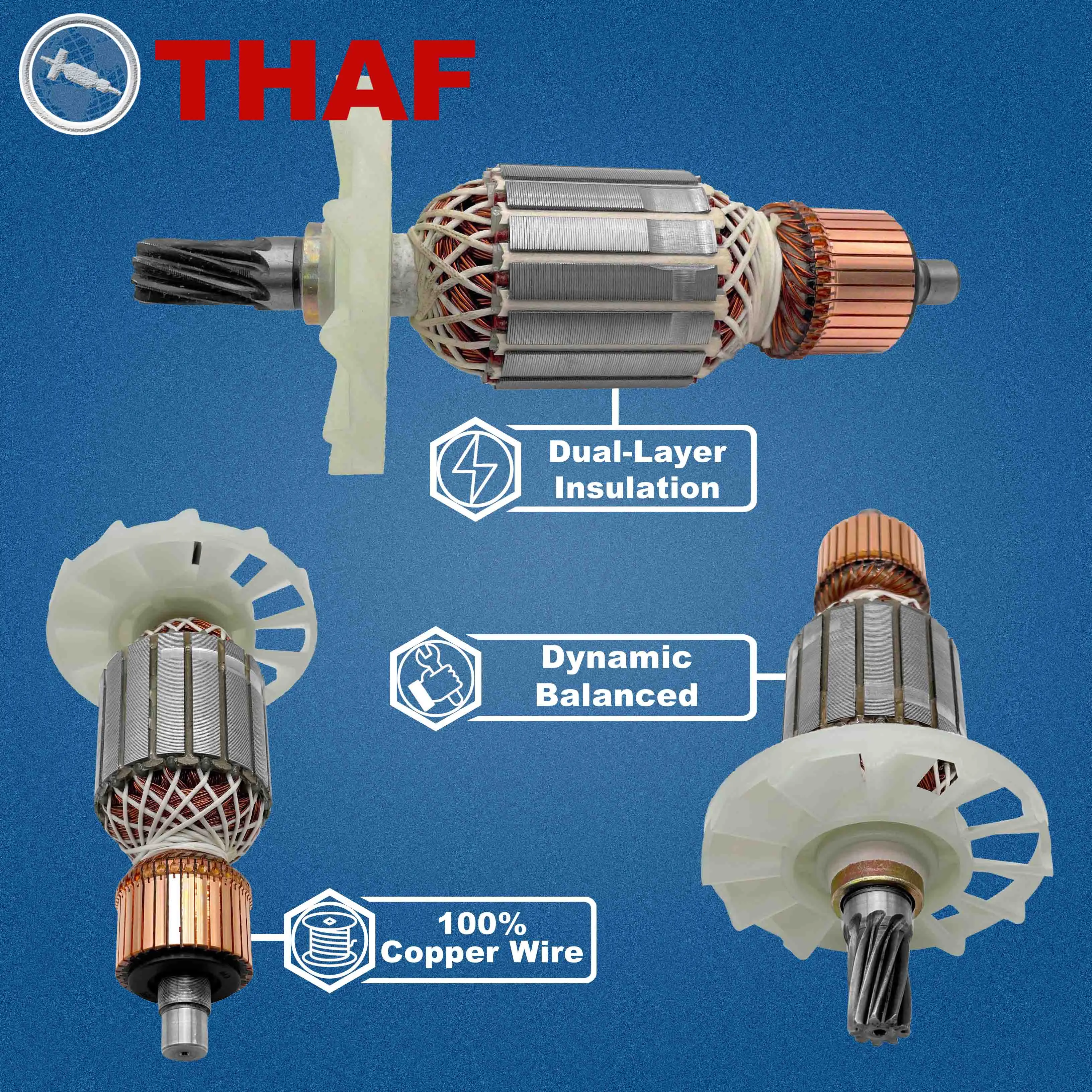 ミカタロウ AC 220V 240V PH65A PH-65A Armature Rotor Stator Field For HITACHI