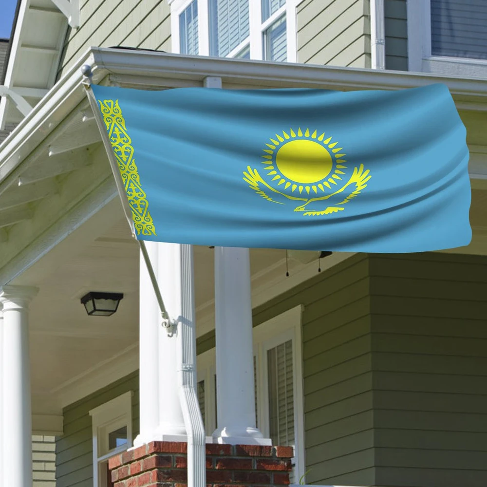 FLAGLINK  90x150CM KAZ The Republic Of Kazakhstan National Flag For Decoration