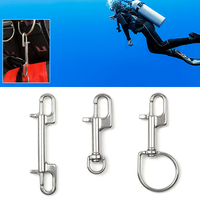 Dual Head Diving Swivel Bolt Snap Hook Clip Double Head Diving Hook 316 Stainless Steel Oval Swivel Spring Snap Hook For