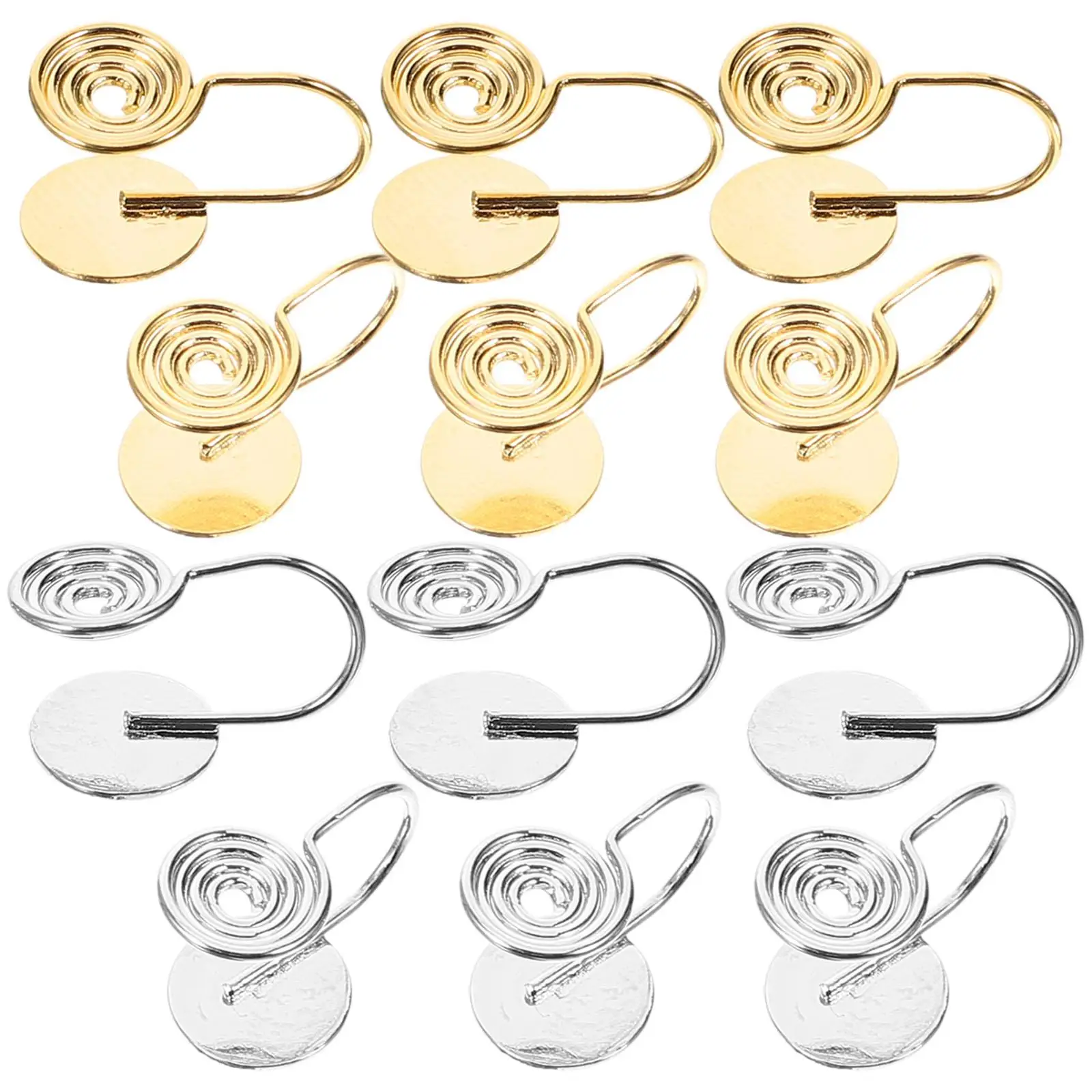 

12 Pcs 8mm Round Earring Clips Converter Set U Shaped Ear Clasp Non Pierced DIY Materials Safe Earrings Parts Jewelry Making