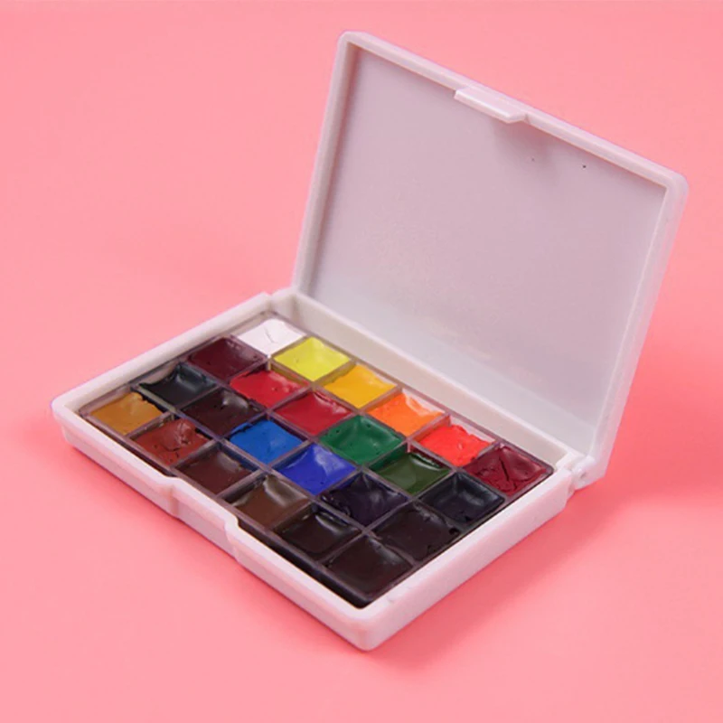 Portable Plastic Multi-Function Painting Box Empty Watercolor Palette Watercolor Oil Acrylic Gouache Paint Packaging Box