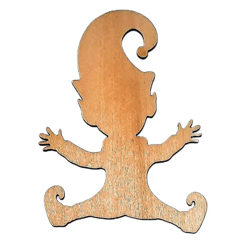 New Christmas Gnome Footprint Template Dwarf Elfs Laser Cutting Wooden Crafts For Holiday Decoration Home Hanging Pendants