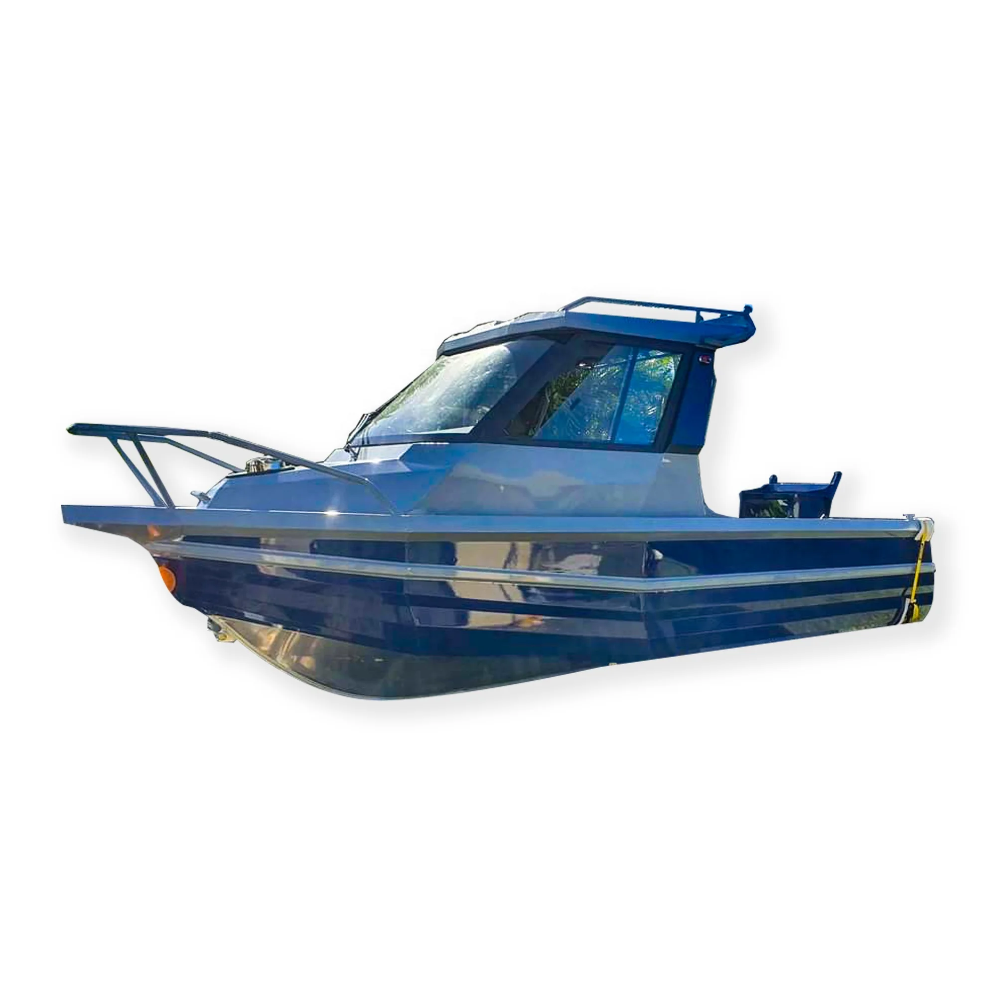 Aluminum Yacht Fishing Bait Boats 6m Welded Aluminum Plate Hull Fishing Boat for Sale