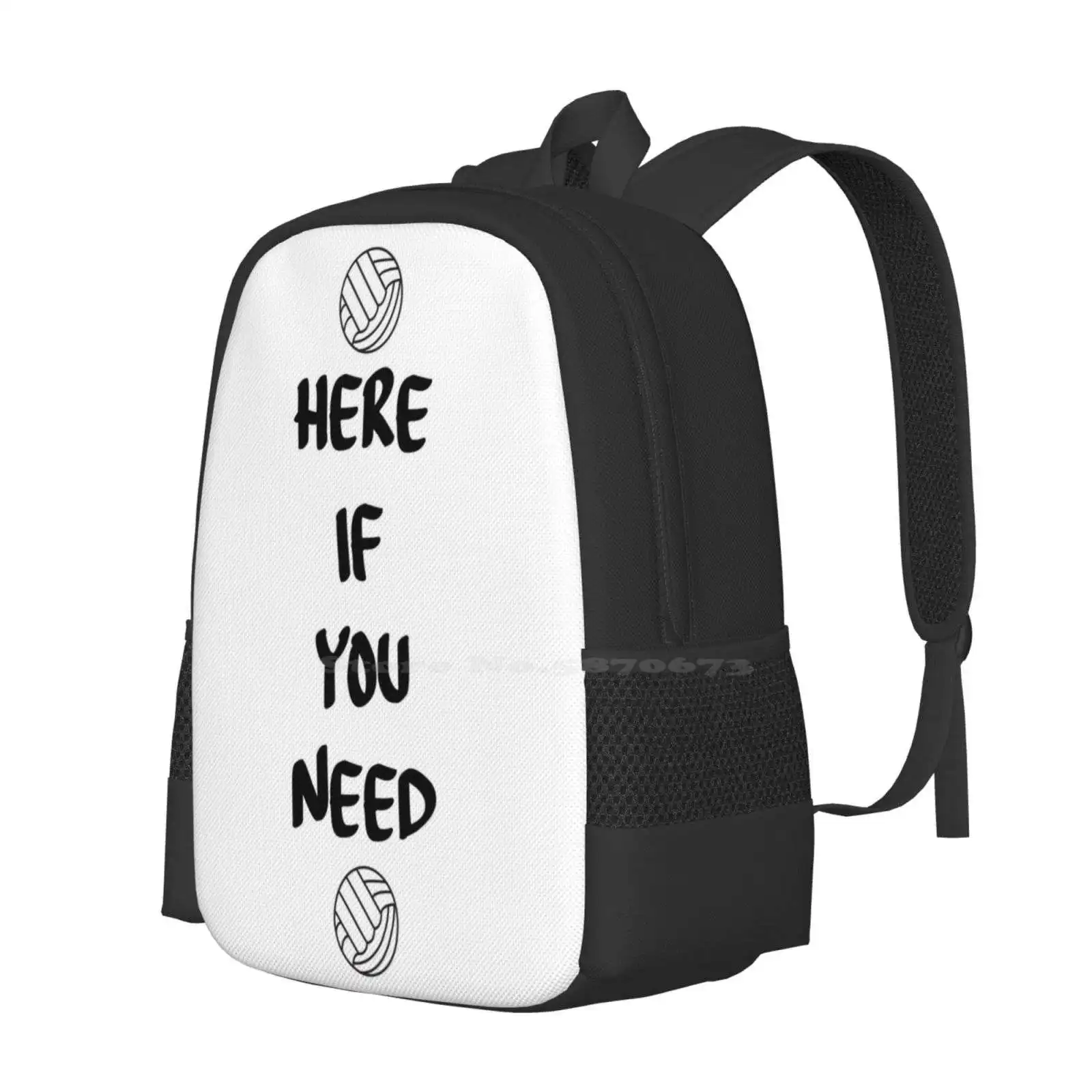 Here If You Need Fashion Pattern Design Travel Laptop School Backpack Bag Supportive Team Work Team Sports Netballer Here If