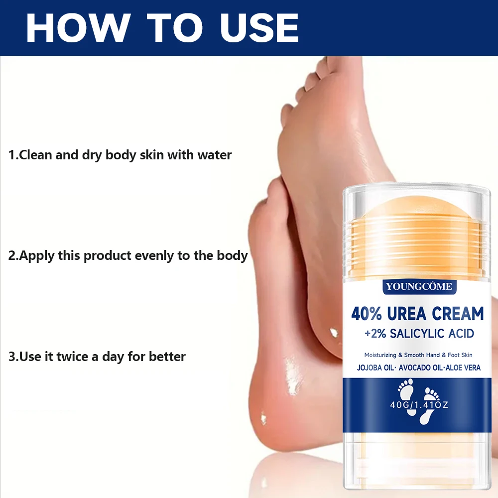 40% Urea Foot Cream +2% Salicylic Acid Moisturizing & Exfoliating, Cracked Heel Repair, Deep Hydration for Dry Feet Long protect view 5