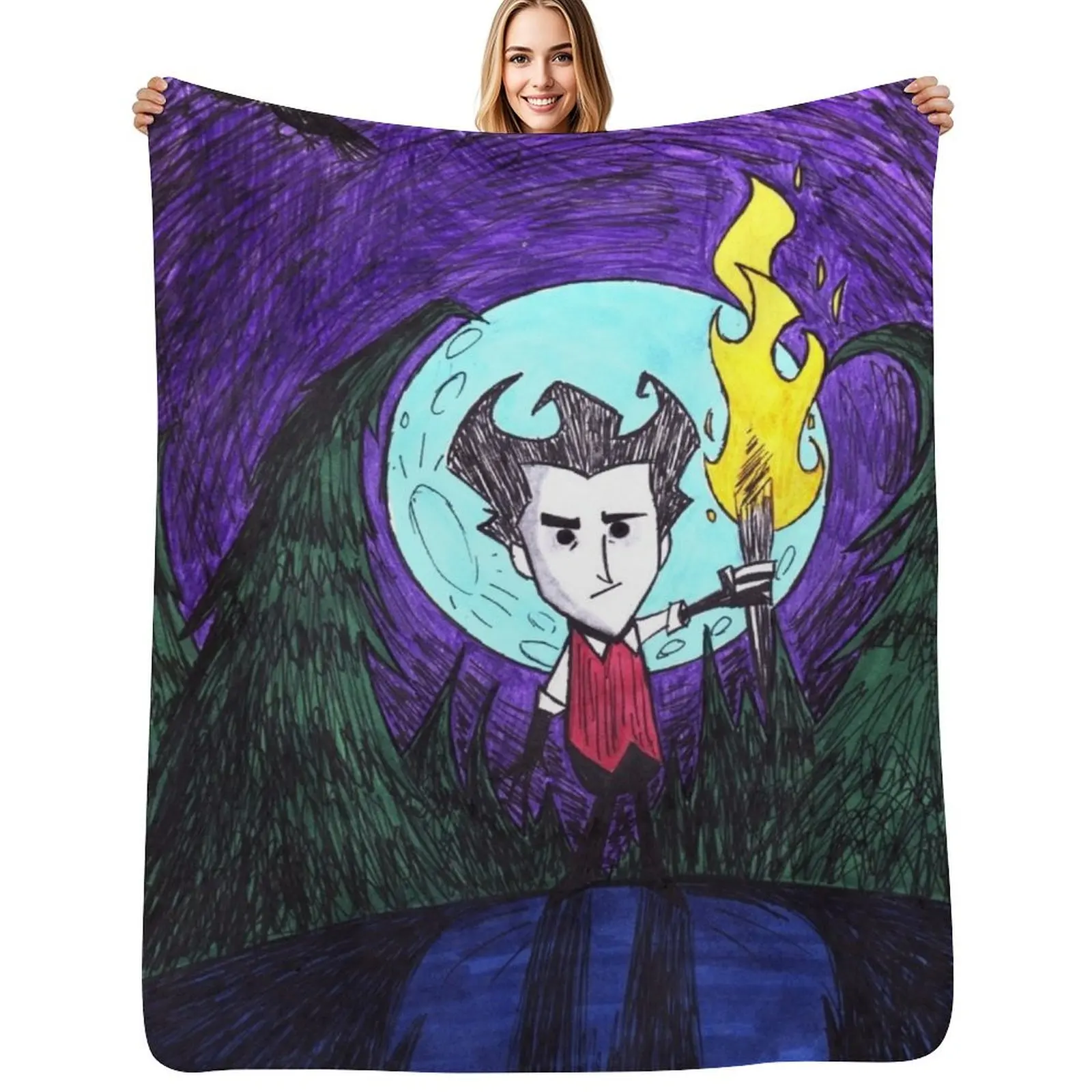Don't Starve Throw Blanket Soft Solid Color Blanket for Couch Bed