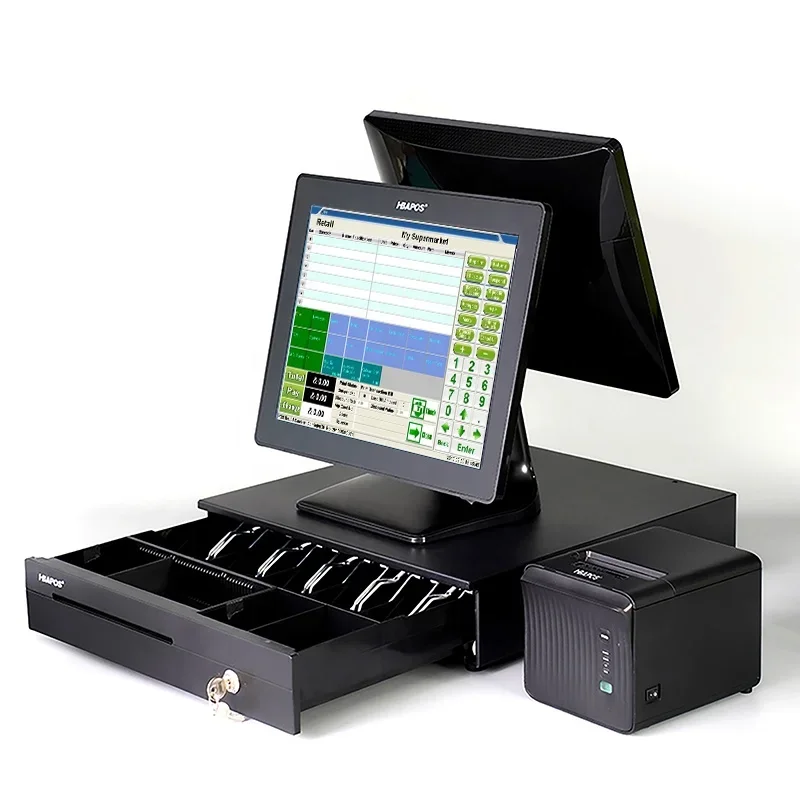 Dual Screen 15 Inch Model ML-200  Touch Screen for  Supermarket POS System All in One Pos System