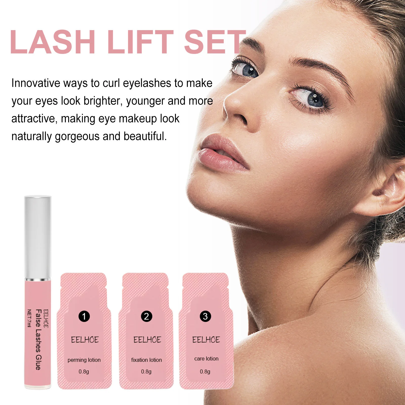 EELHOE Lash Lift Kit Lifting Brow Eyelash Enhancer Semi-Permanent Lasting Eyelash Lifting Lash Perm Natural Eyelash Makeup Tools