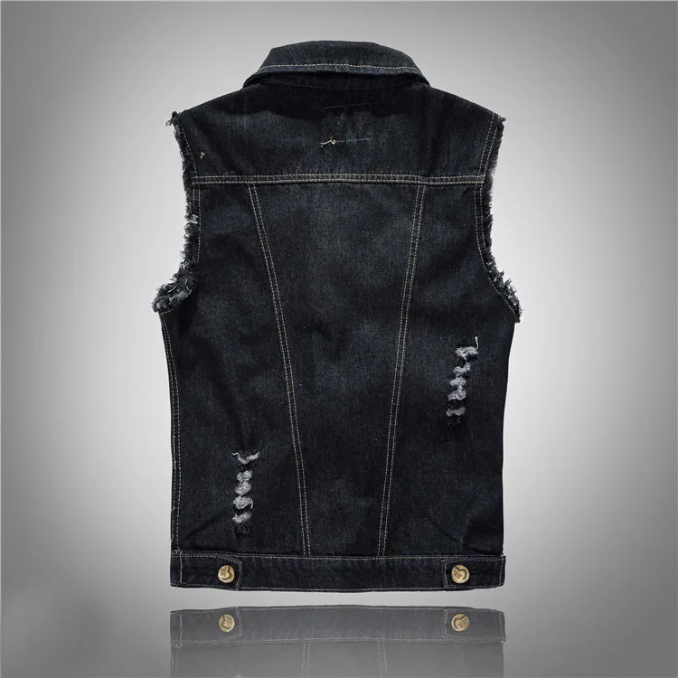 2025 Men's Fashion Jeans Sleeveless Jacket Vest Male Black Blue Denim Jeans Vest Man Cowboy Outdoors Waistcoat Mens Jacket Vest 8 Saa7a441f144944be87839f42795a49eff