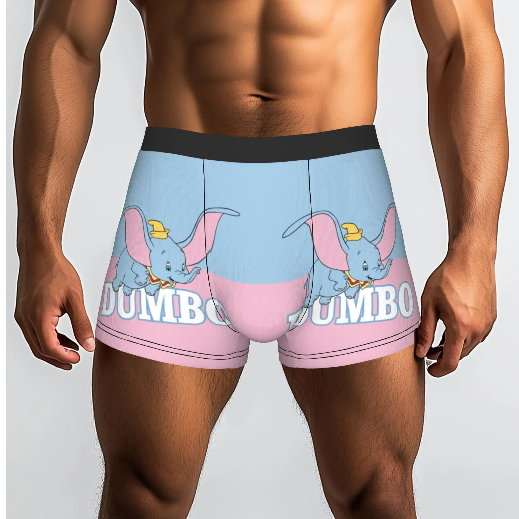 Custom Novelty D-Dumboes Cartoon Boxers Shorts Panties Men's Underpants Comfortable Cute Elephant Briefs Underwear