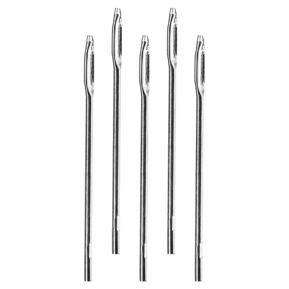 

5pcs Tire Repair Needle Glue Strip Tools Plug Reamer Car Accessory Heavy Duty Plugs Split Eye Needles Vacuum Tire Patch Kit Shoe