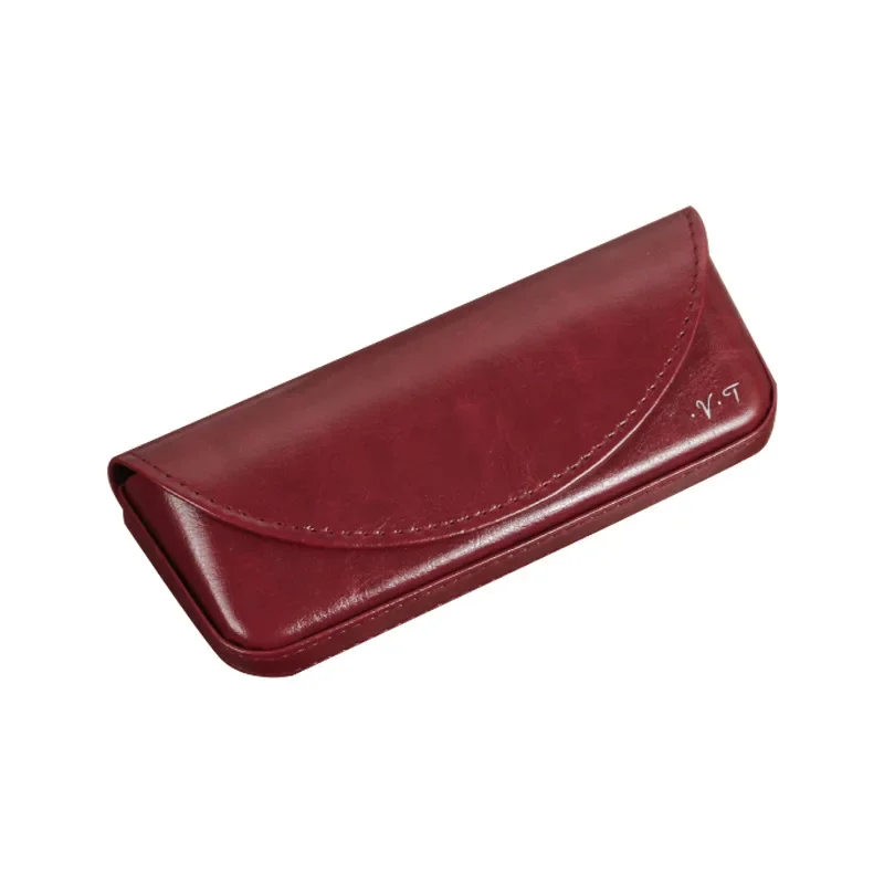 

Vintage Leather Eyeglasses Case Portable Anti-Pressure and Anti-Drop Lightweight Premium Sense of Unisex Eyeglasses Storage Bag
