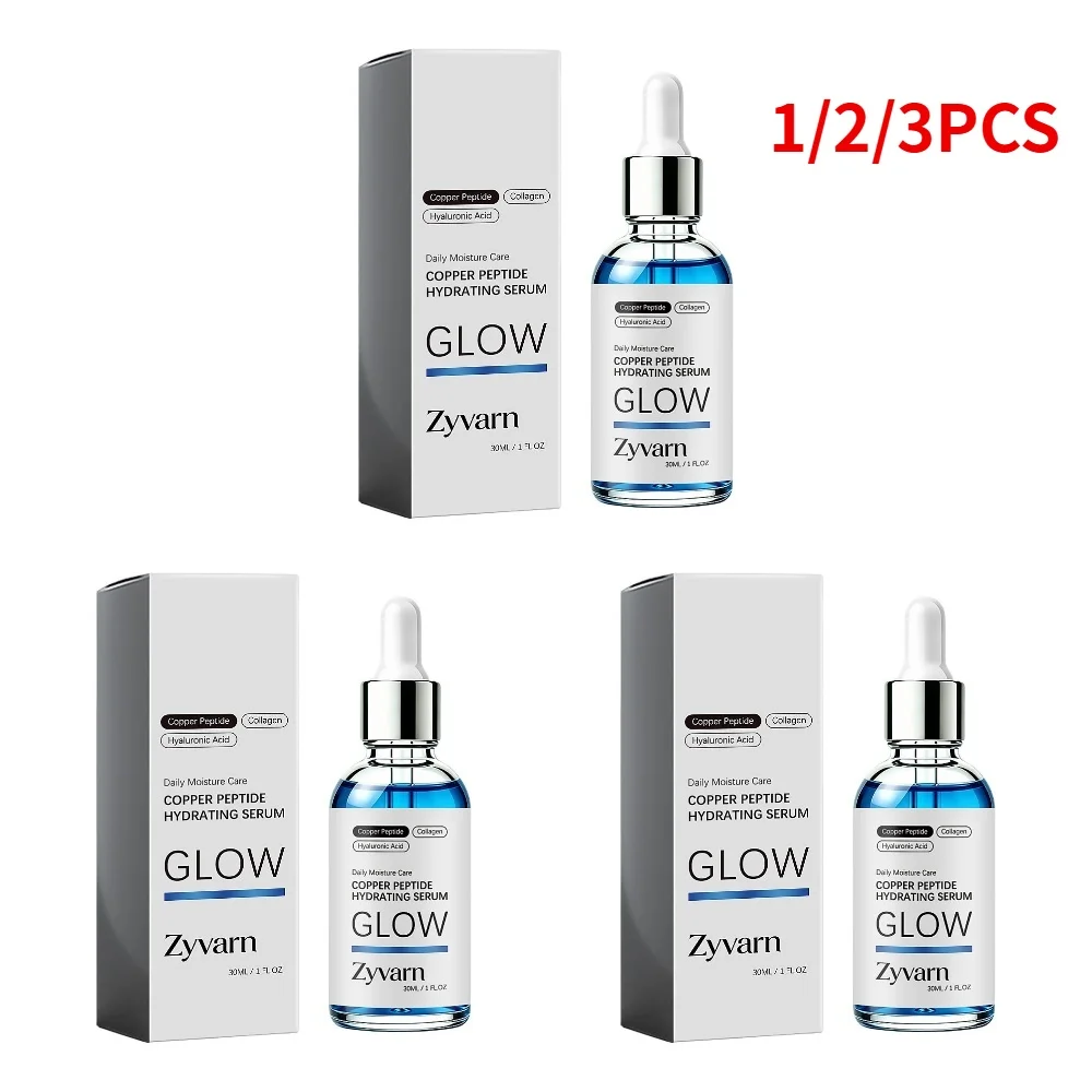 Copper Peptide Hyaluronic Acid Facial Serum For Sensitive Dry Firming Plumping Brightening Hydrating Face Skincare Essence