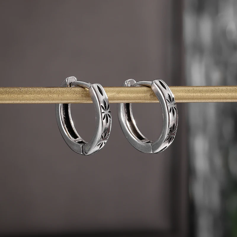 Retro Popular Hip-Hop Rock Earrings for Men and Women Hypoallergenic Earrings Jewelry