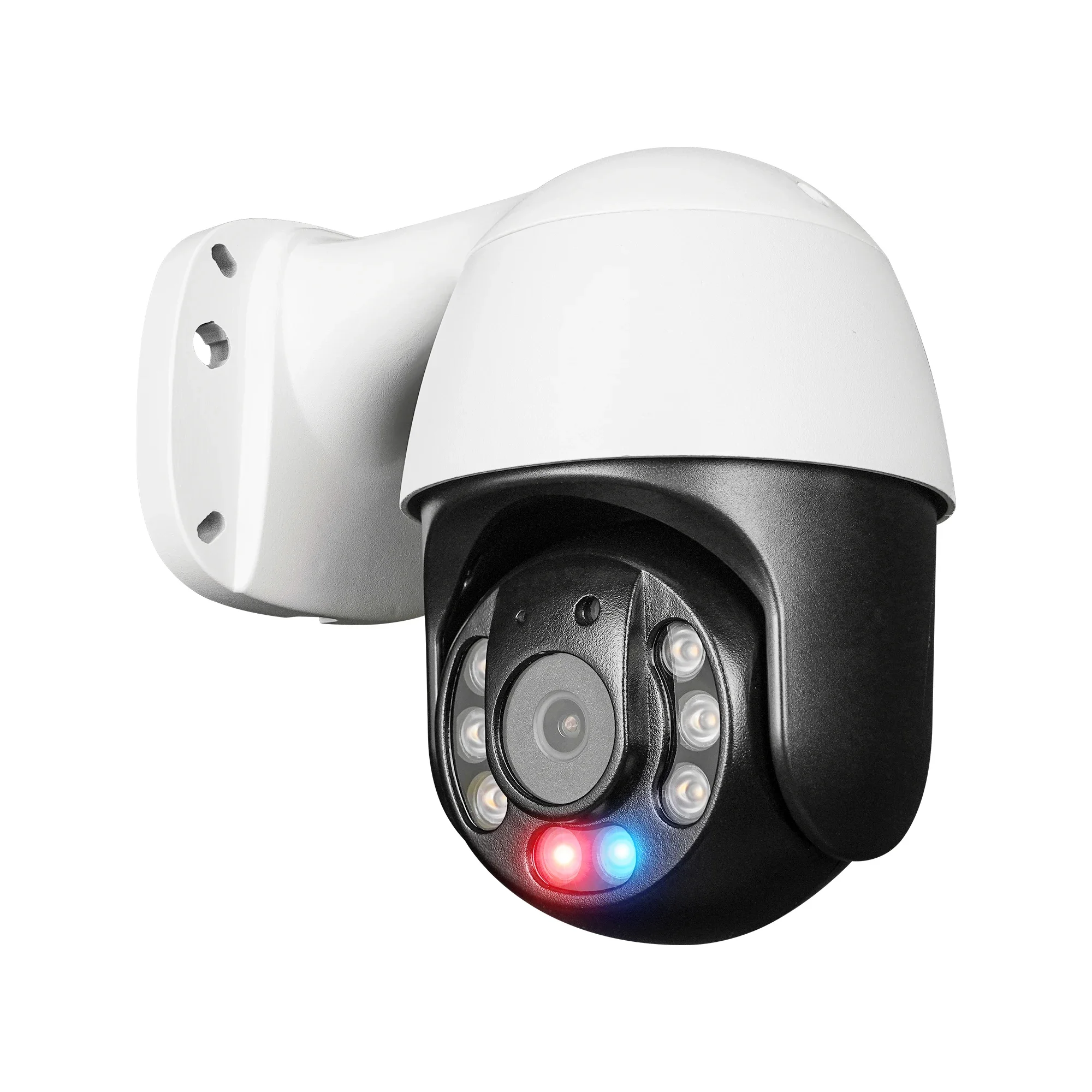 

2026 6MP Human Tracking and Vehicle Detection IR Dual-light Red-Blue Tracking IP Camera 2.5 Inch PTZ Dome IP Camera Red Blue Al