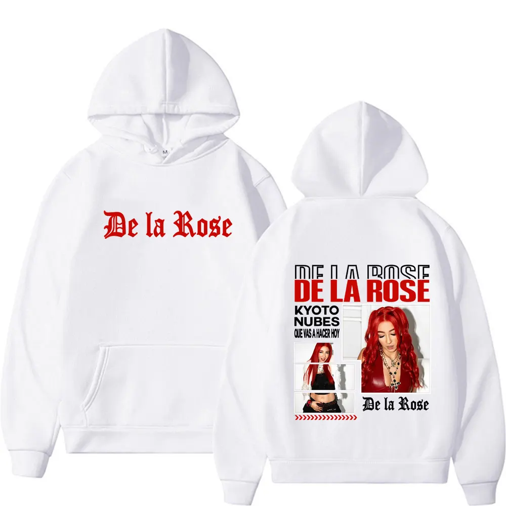 ألبوم المغني ديلا روز 2025 جولة ميرش هوديي الرجال النساء الهيب هوب الشارع خمر نمط البلوز المتضخم كم طويل البلوفرات