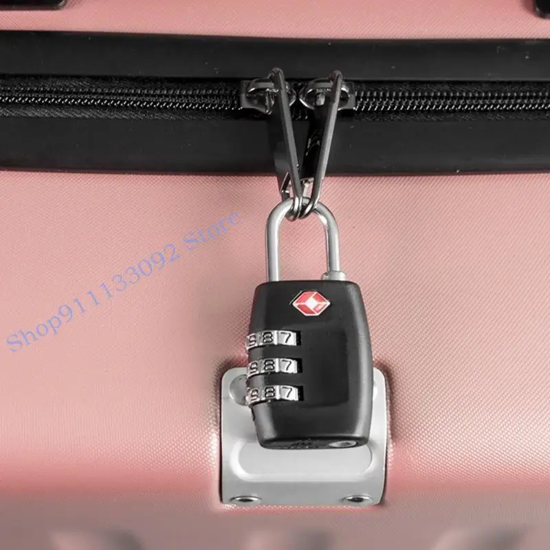 

H9ED 3-Digit Security Combination Padlocks Suitcase Locks Multifunctional Luggage Locks Travel Accessories for Gym Lockers
