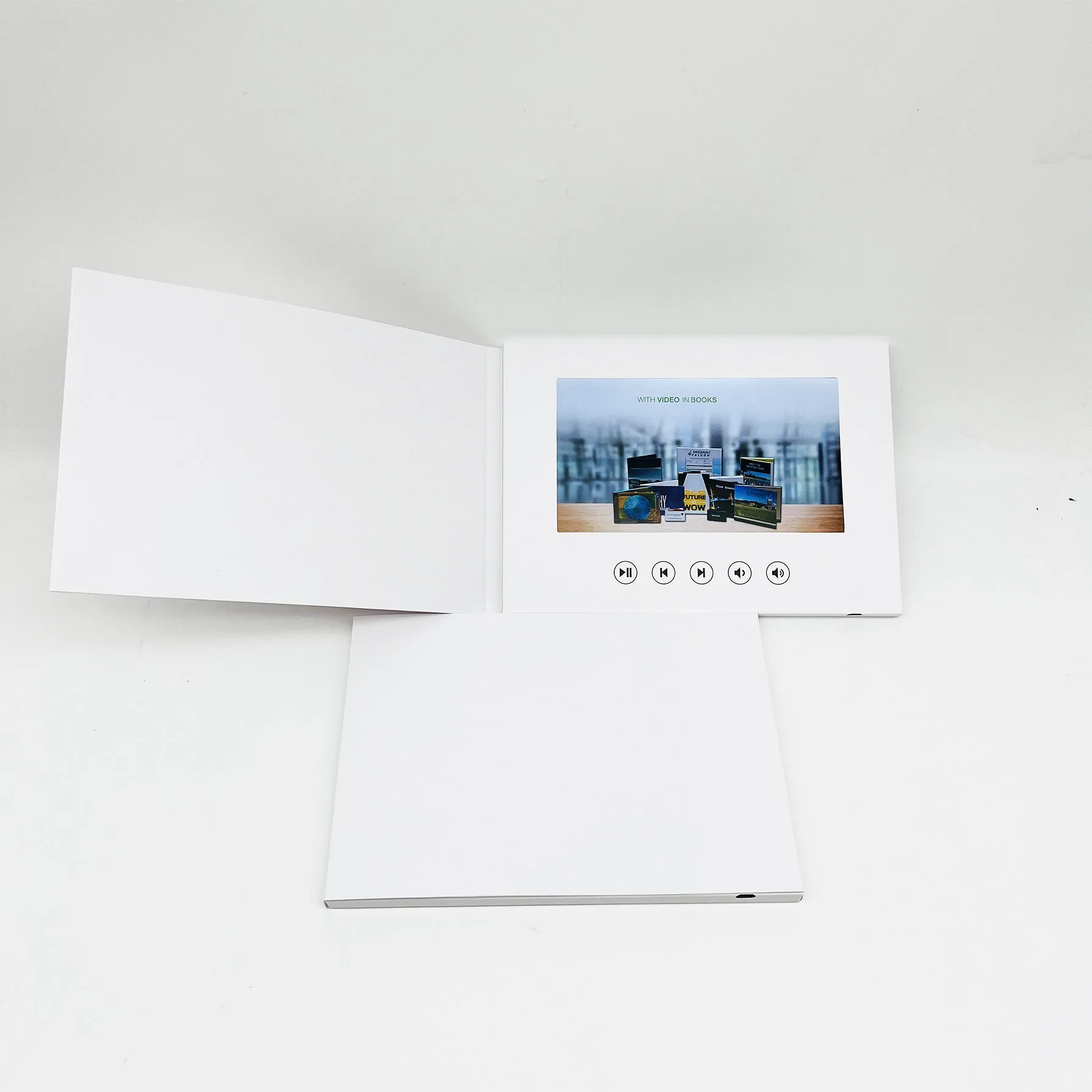VBB001 Hot Sale 7 Inch LCD Video Brochure Greeting Card Soft Cover for Wedding Invitation Gift Video Book