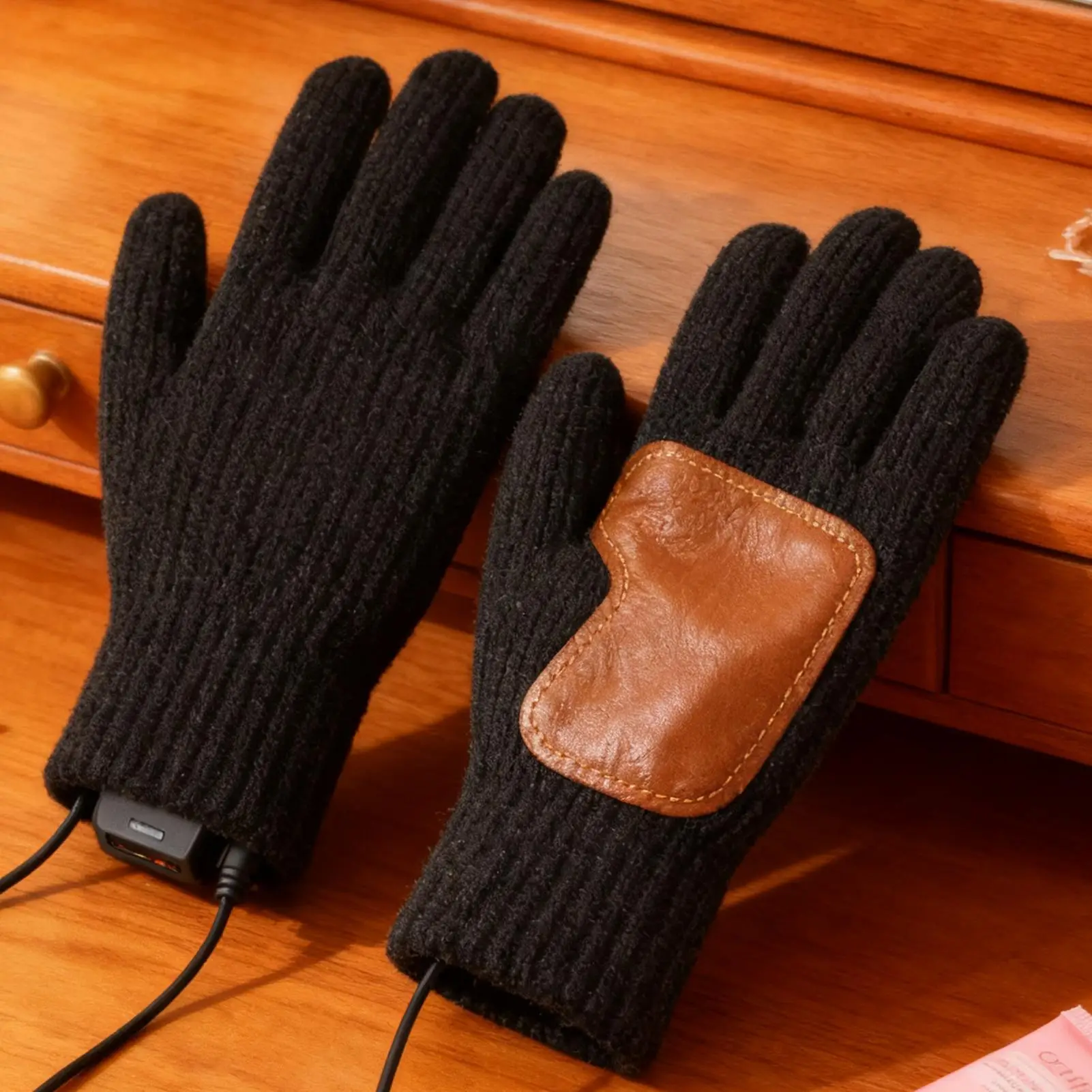

USB Heated Gloves, Touchscreen Warm Gloves with 3 Heat Settings, Winter Battery Heated Mittens for Ski Motorcycle Work