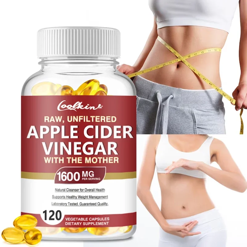 Apple Cider Vinegar Capsules 1600mg - Weight Management Detox Relieve Bloating and Constipation