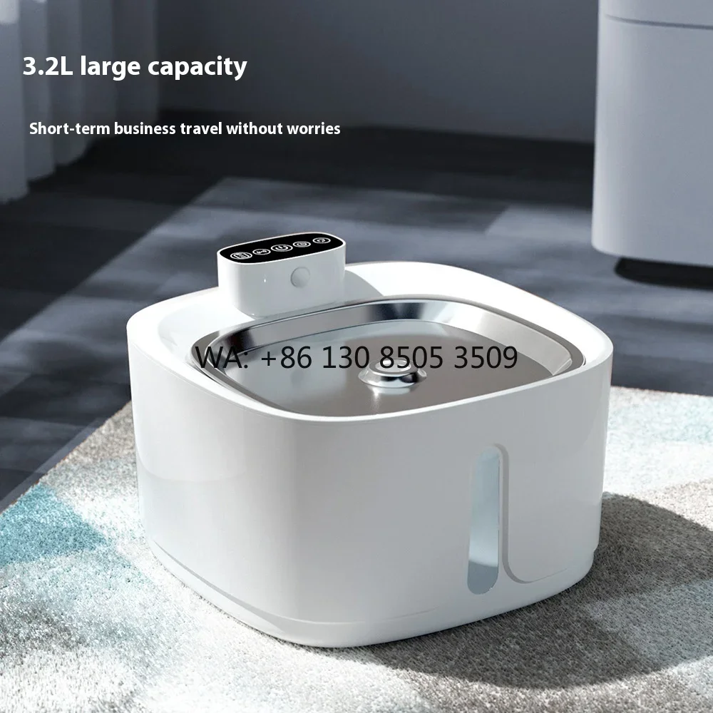 

Smart Eco-Friendly Automatic Wireless Cat Dog Drinking Bowl Feeder Stainless Steel Pet Water Dispenser Silent Filter Charging