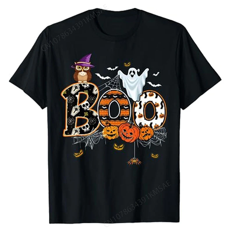 مضحك زي هالوين تي شيرت للرجال والنساء ، تي شيرت جديد ، بو ، زاحف ، بومة ، اليقطين ، شبح ، ليل ، خريف ، هدية