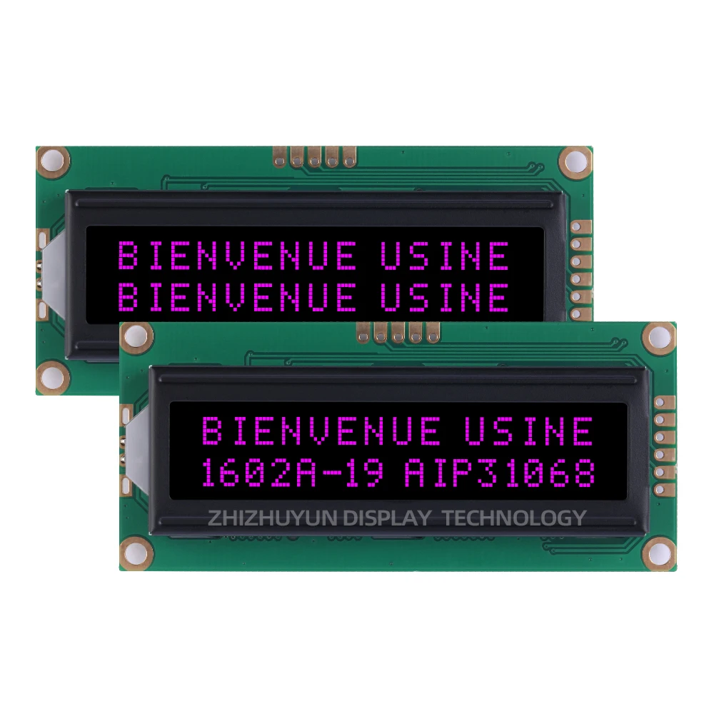 Btn Black Film Gele Tekst 1602a-19 Karakter Scherm Dual Row Interface Module Europese Controller Aip31068 5V Lcd-Scherm