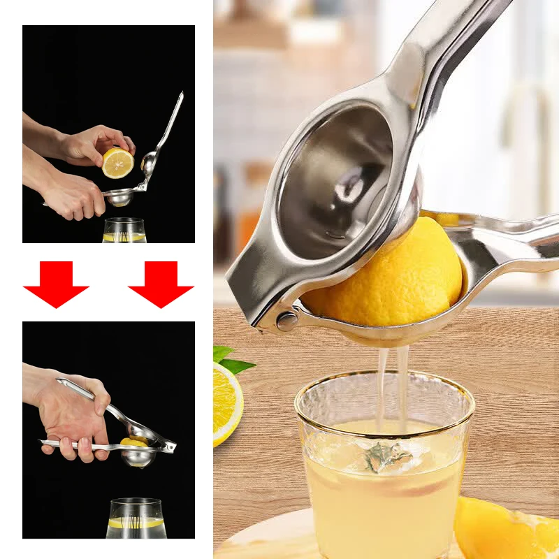 2026 Upgrade Manual Citrus Juicer 304 Stainless Steel Lemon Orange Press Efficient Hand Squeezer Extractor for Kitchen Home Use view 6
