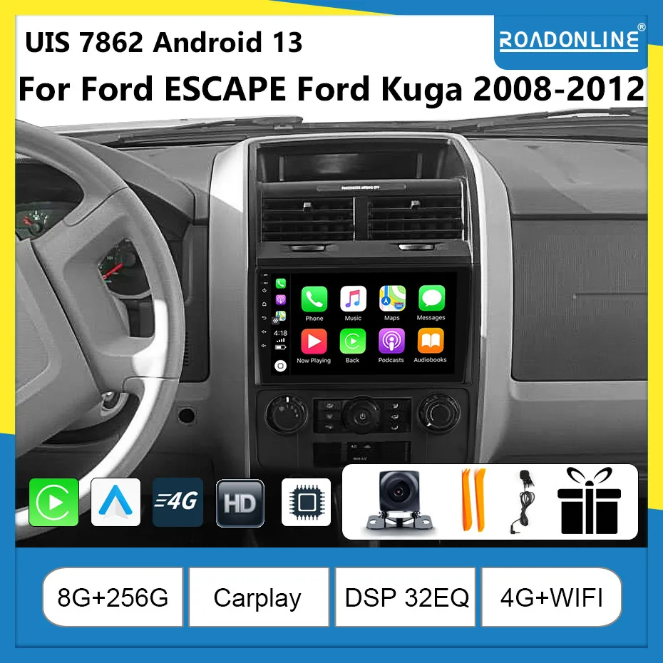 

For Ford ESCAPE Ford Kuga 2008-2012 UIS 7862S Octa-core 8+256gb Car Navigation CarPlay Car Radio Multimedia Video Player GPS
