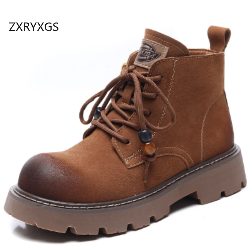 zxryxgs-style-britannique-couche-superieure-en-cuir-de-vachette-bottes-chaussures-a-la-mode-2025-temperament-talon-epais-retro-gland-a-lacets-femmes-bottes