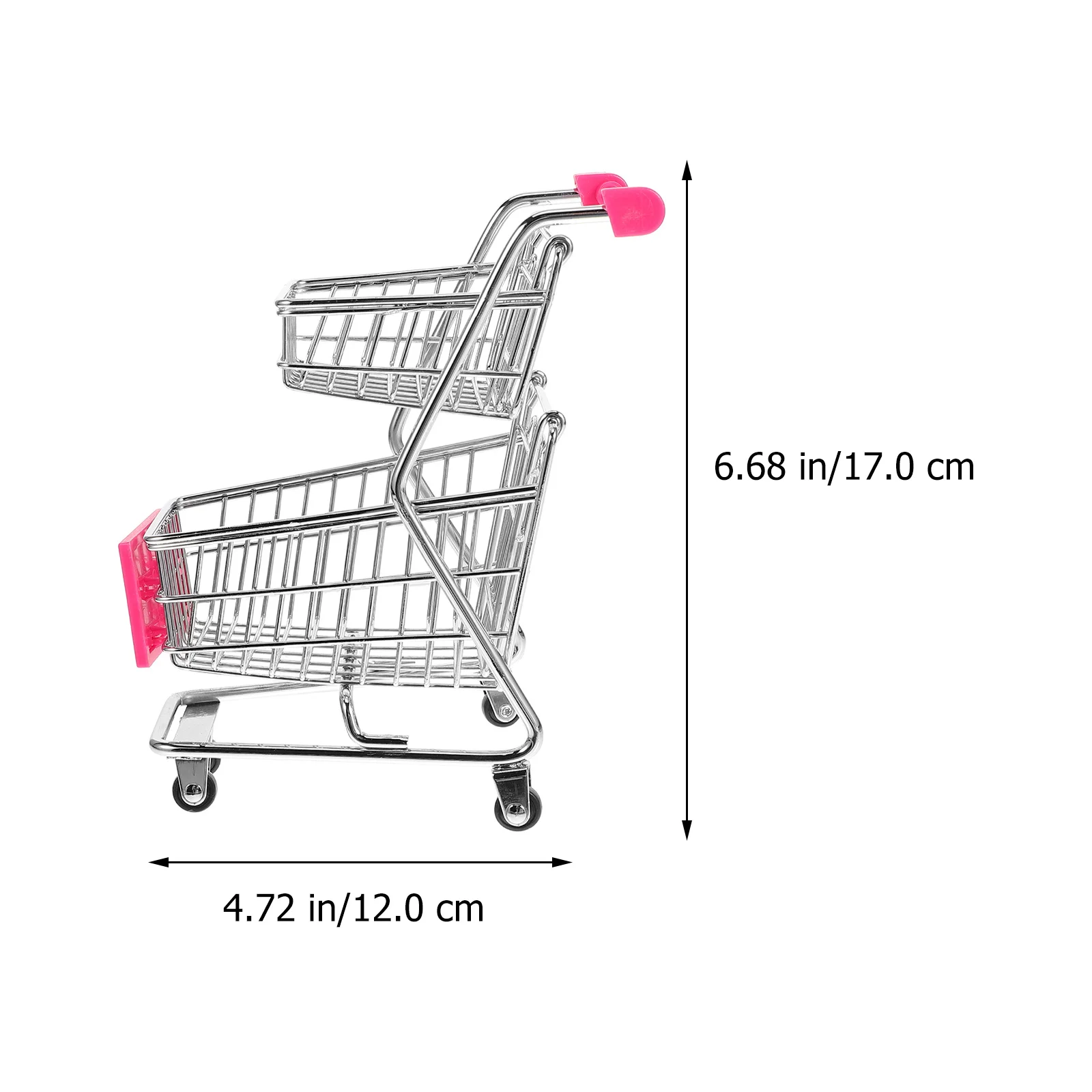 Cesta reutilizable de acero inoxidable para comida frita, Mini carrito de compras, cestas de almacenamiento de cocina multifunción, Mini carrito