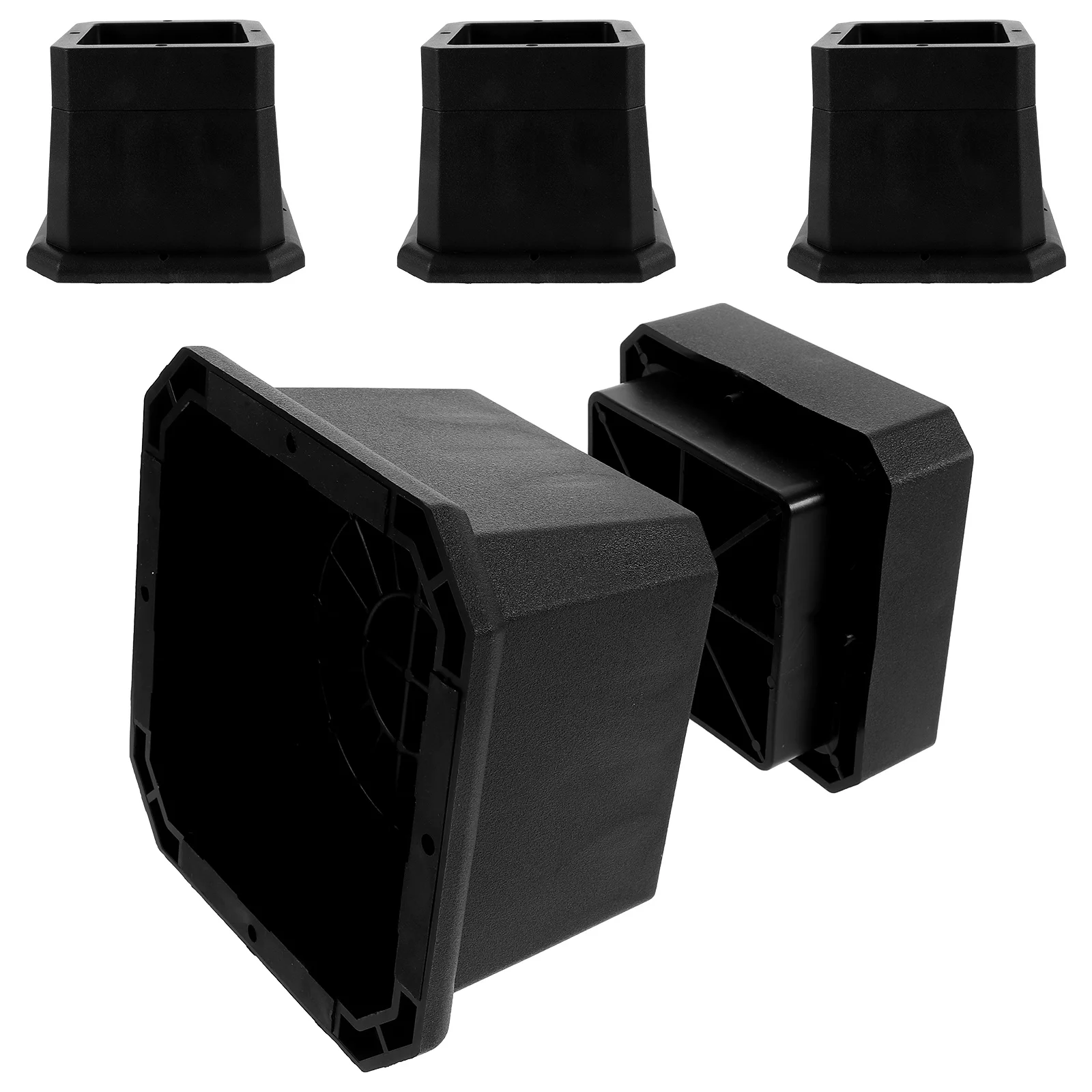 

4 Pcs Heightening Pads Furniture Base Bed Risers Adjustable Support Legs Lifts Single Layer