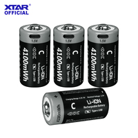 XTAR 1.5V USB-C C Size Rechargeable Lithium Battery  High Capacity Long Lifespan and Superior Safety Protection
