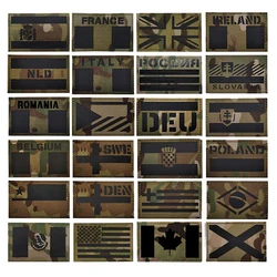 European national Flag patches reflective fabric camouflage armband Tactical armband Badge hook Cloth Sticker Emblem Applique