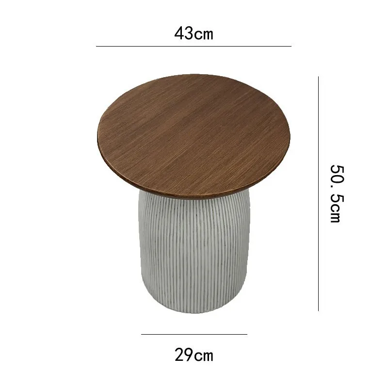 Nordic sofa side few living room art coffee table balcony cafe outdoor movable small round table