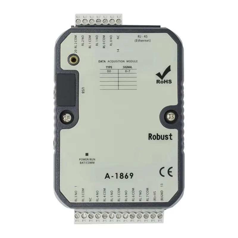 Ethernet I/O Module 8DO Relay Output Support Modbus TCP Protocol (A-1869)