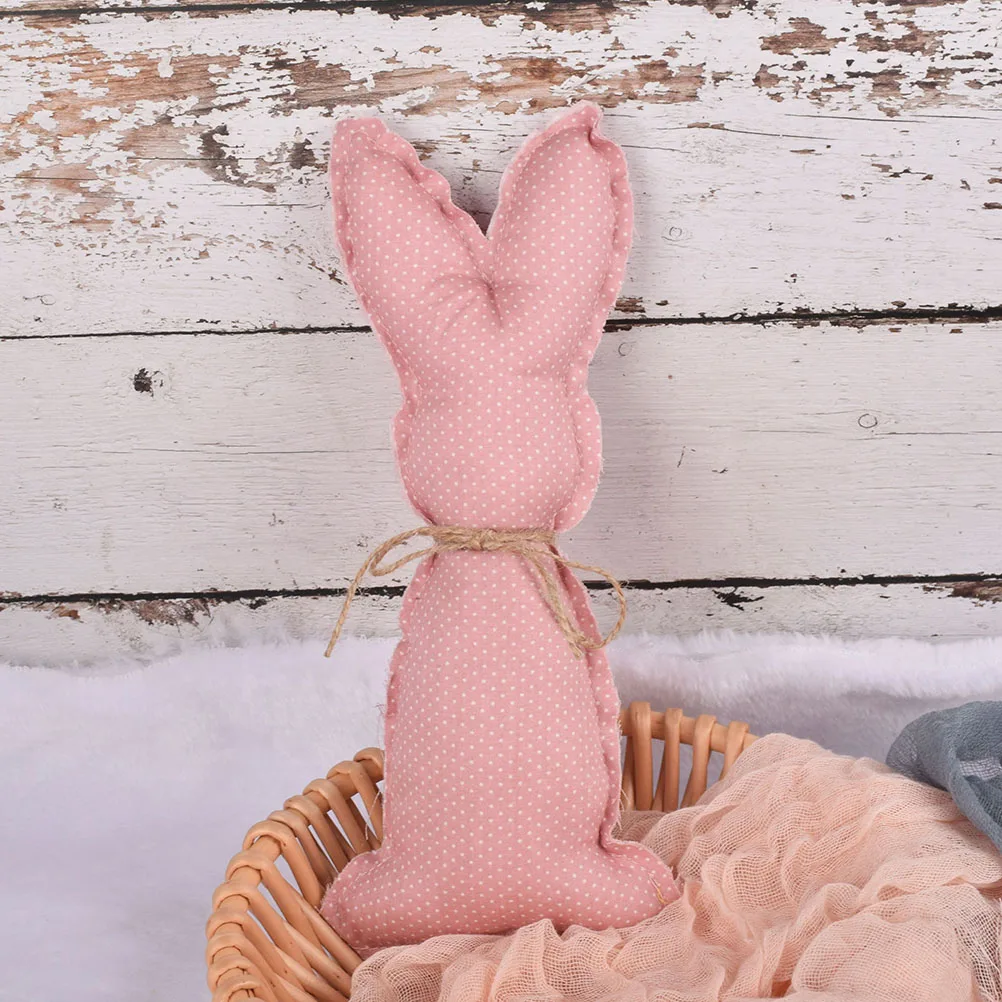 

4Pcs Holiday Layout Rabbit Decor Warm Cloth Art Bunny for Easter Celebration Wedding Party Desktop Car Decor Display