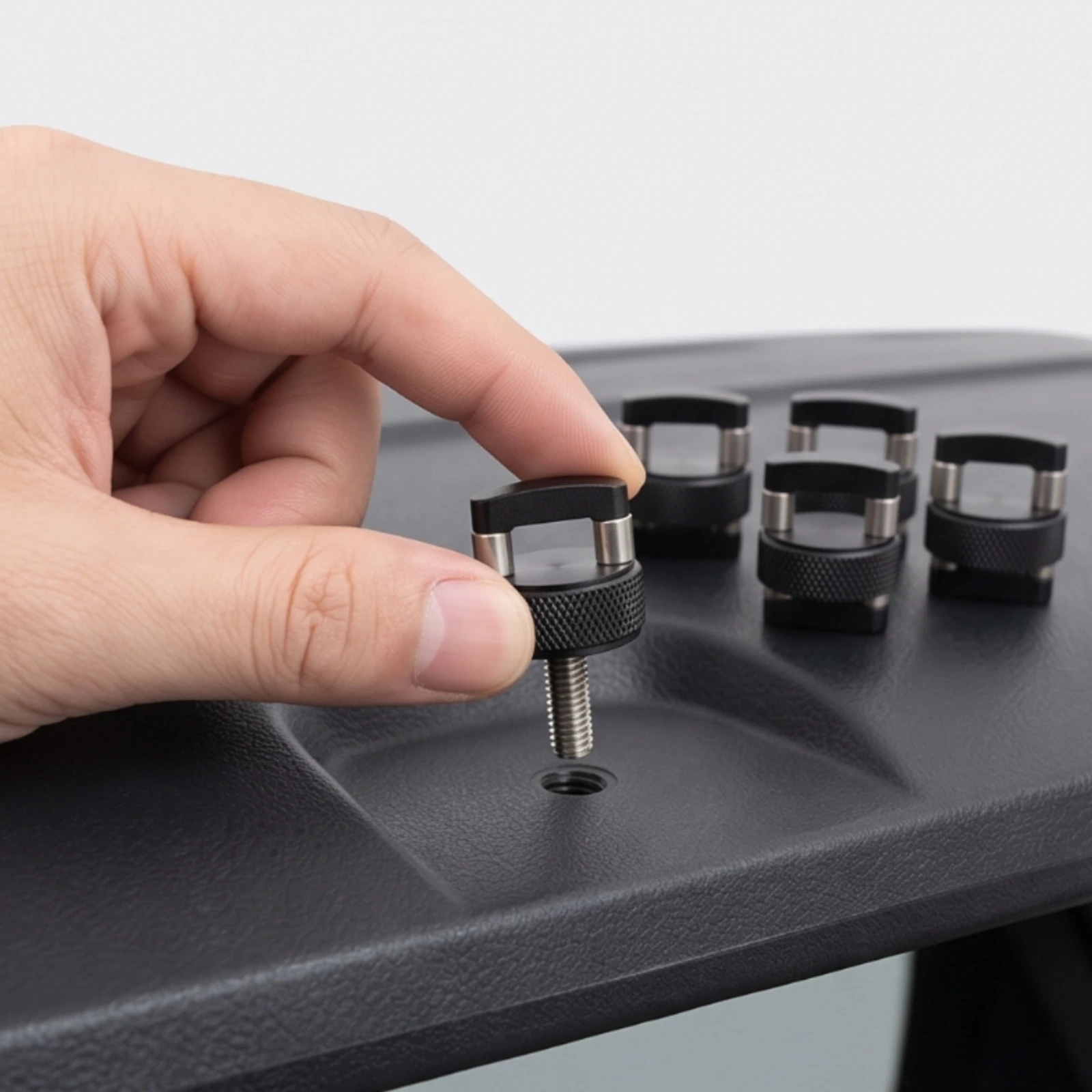 6 Pieces Hard Top Fastener Aluminum Hard-Top Fastener Quick-Removal Screw Knurled Hardware Tooltool-Less for DIYers, off-Road