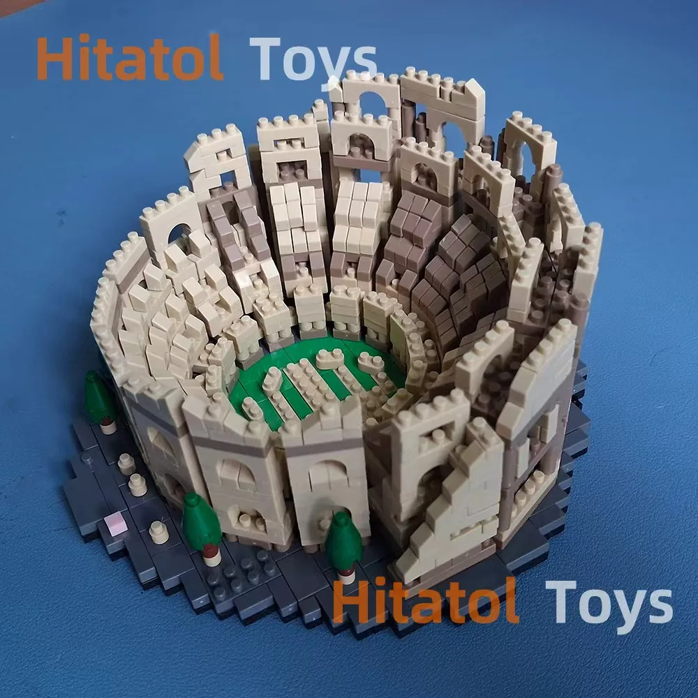 Roman Colosseum City Street Scene Series Building Blocks for Boys: High-Difficulty Architectural Model Assembly Puzzle Toy Gift