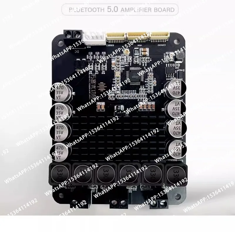Dsp2.1 Bluetooth 5.0 Stereo Power Amplifier Module 50W*2+100W Subwoofer Audio Board with Heavy Bass Five Knobs 200w DC24V