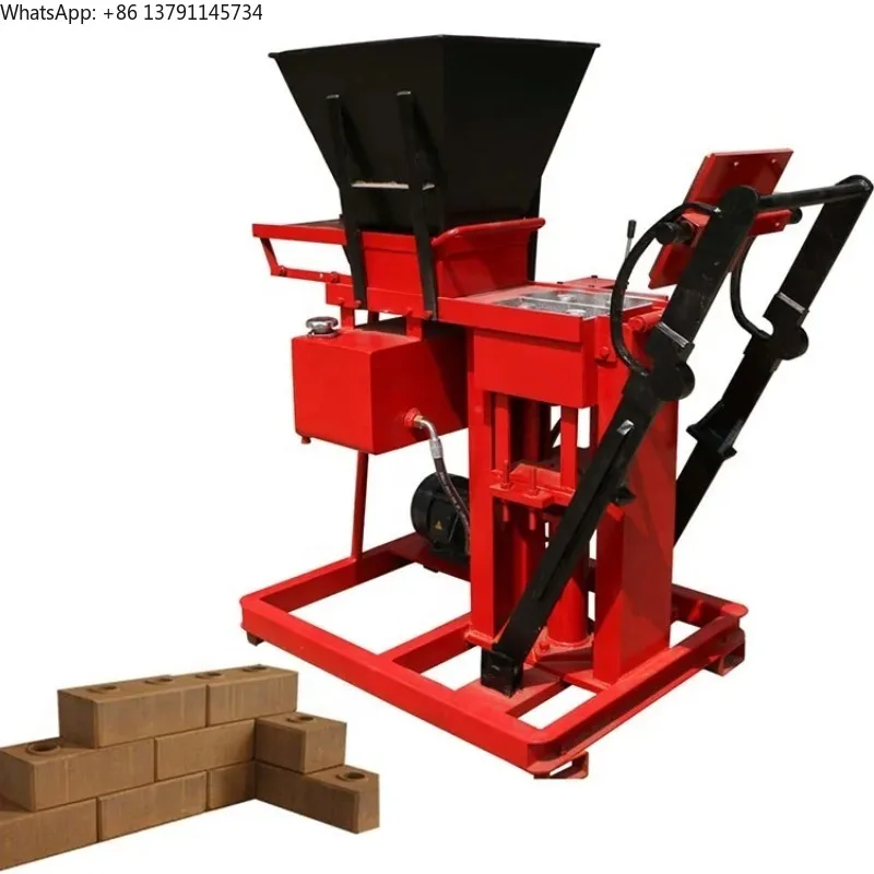 FL2-25 Electric Motor Clay Mud Interlocking Compressed Earth Brick Making Machine
