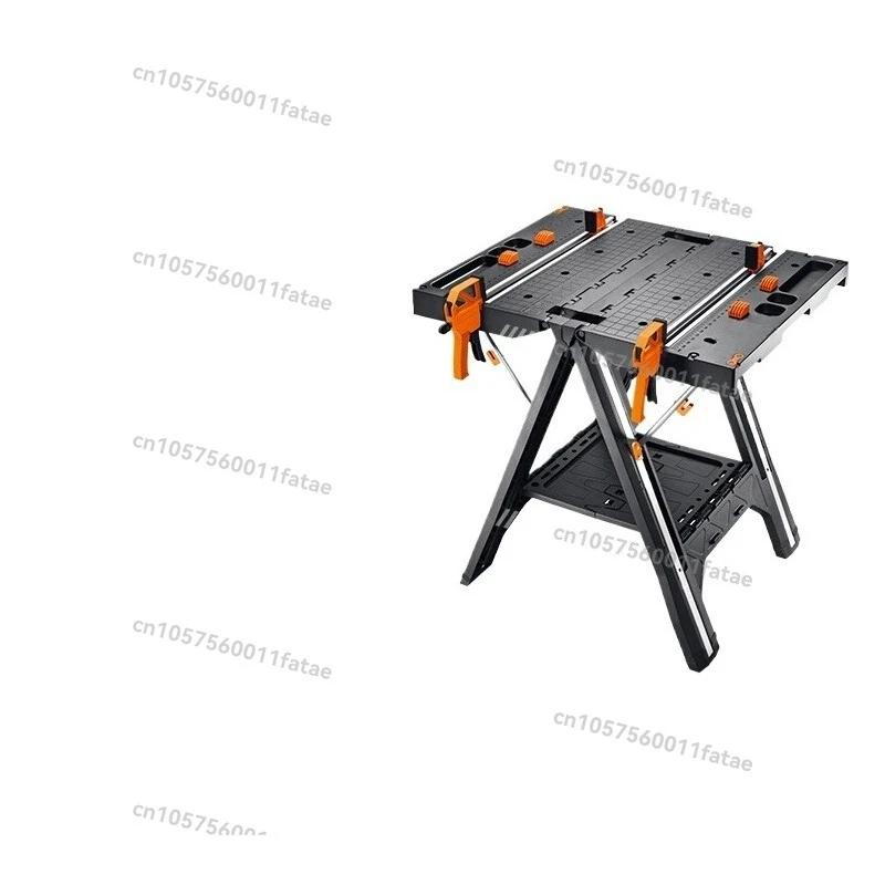 

Multifunctional Portable Workbench WX051, Folding Woodworking Table Saw Stand, Mobile Tool Station