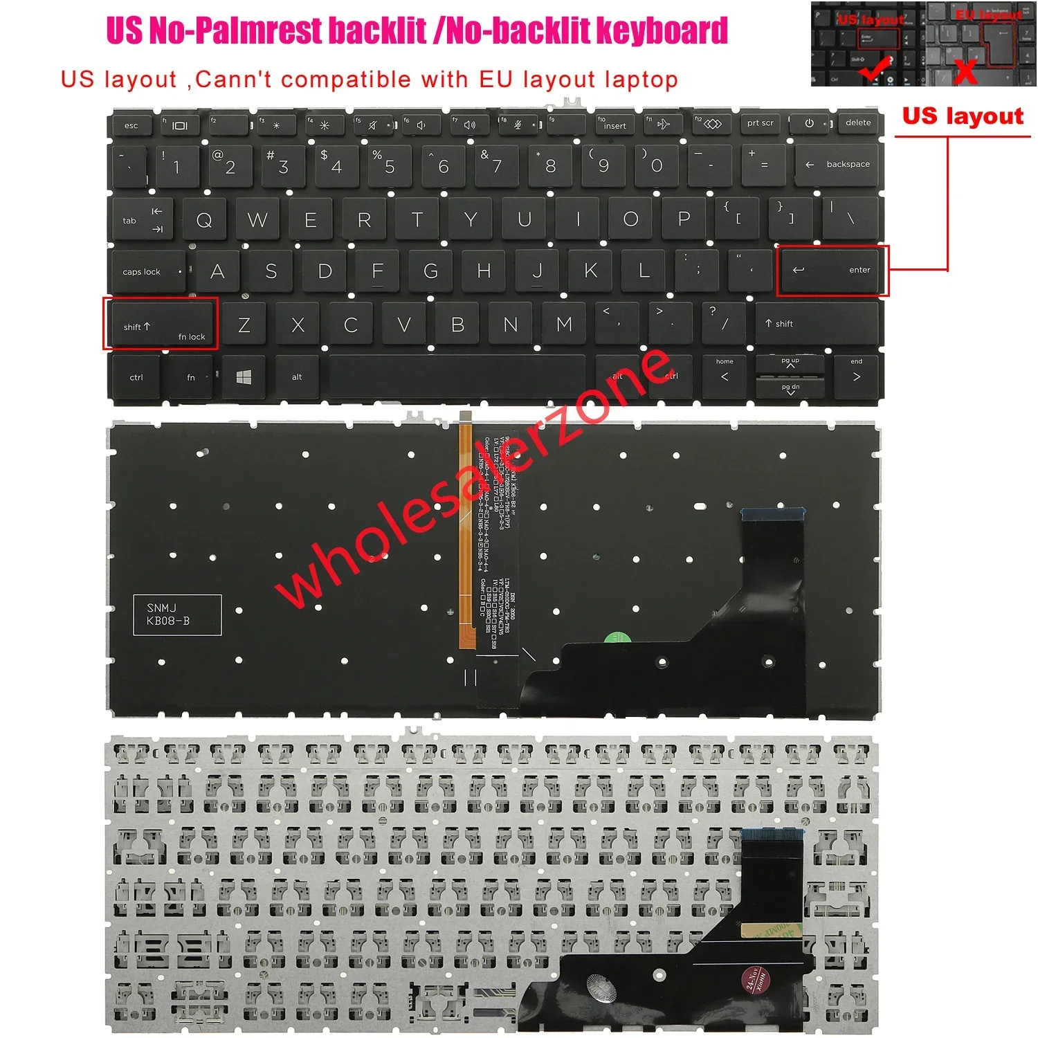 New For HP EliteBook 830 G7 G8,730 735 G7 G8,835 G7,Probook 630 G8,635 G7 G8 US layout keyboard