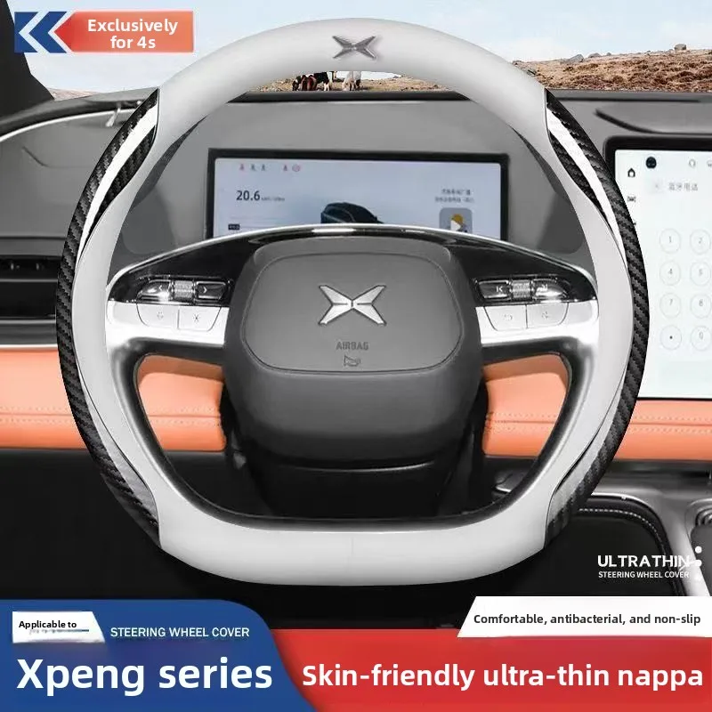 

Carbon Suede Leather Car Steering Wheel Cover for Xpeng G6 G9 P7 X9 2022 2023 2024 2025 2026 Accessories