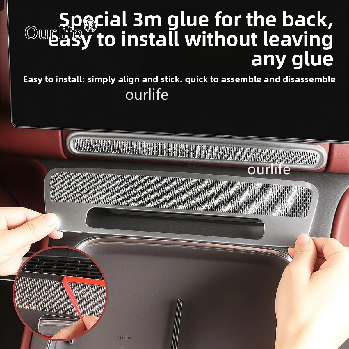 For VOYAH Taishan 2026 car door horn air conditioning vent  cover stainless steel interior protection modification Accessories