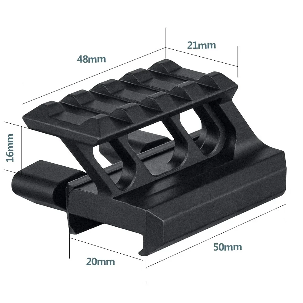 Tactical Accessories 4 Slots Ring Adapter QD Lockdown Free Floating RED DOT Scope Mount 20mm