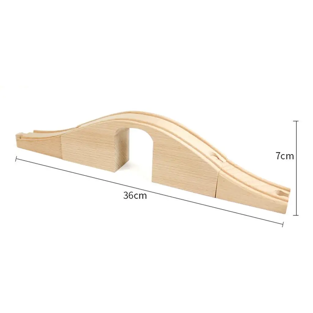 

Wooden Trains Accessories Creative Wooden Puzzle Railway Kit for Kids Early Education Activity