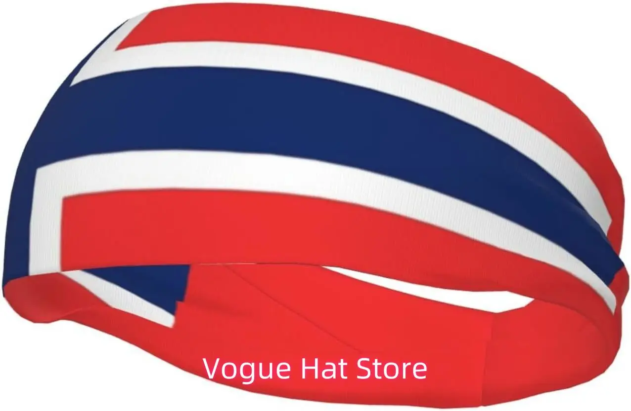 

Norway Flag_Z00001 Cute Flag Workout Headbands for Women Men Sports Sweatbands Patriotic Yoga Hairbands for Running Fitness