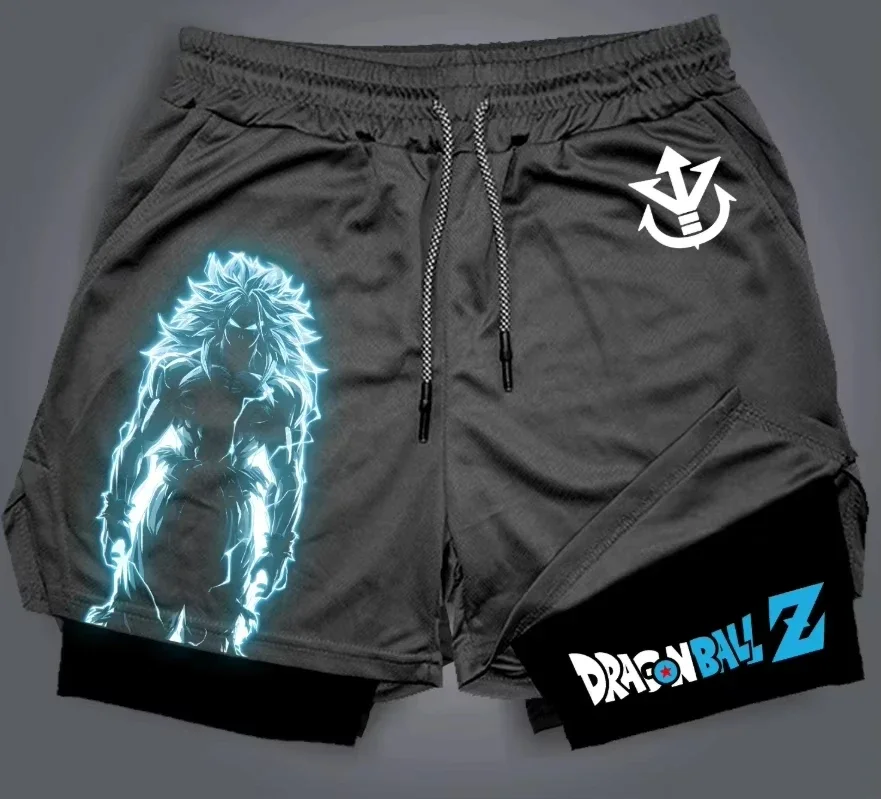 Pantalones cortos de Dragon Ball Wutiao Dracarys Ball Z para hombre, ropa de calle informal, versión delgada, deportes, Manga, estampado de Anime, juego de algodón transpirable